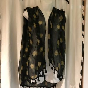 Sheer pineapple kimono